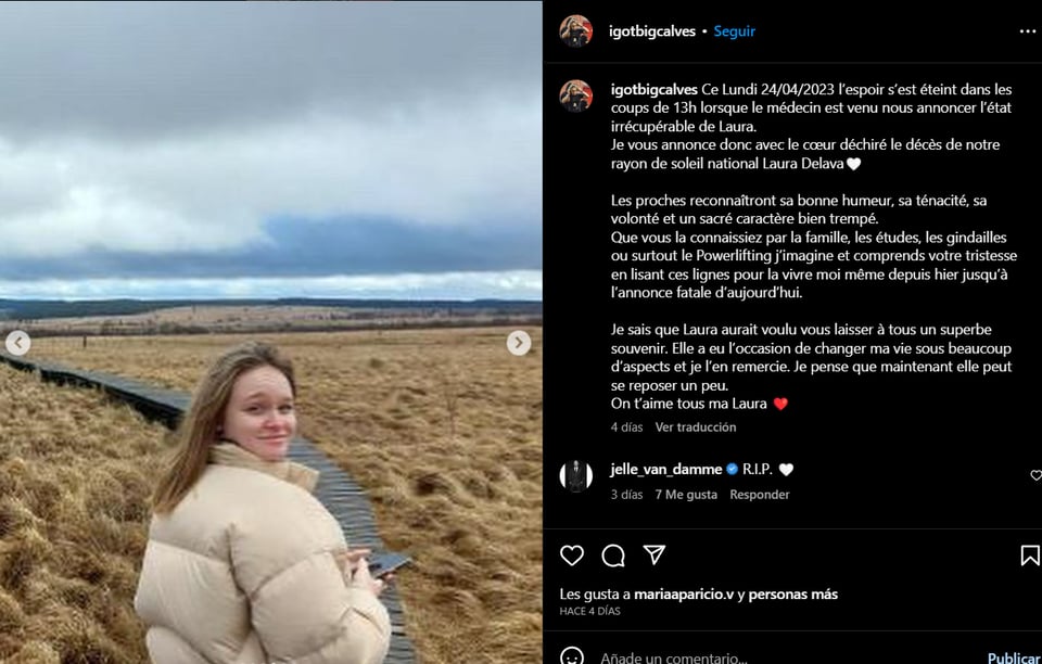 Sportswoman Laura Delava dies: "Today's fatal announcement"