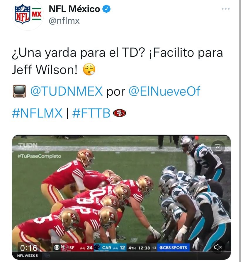 Así fue el encuentro de los 49ers vs Panthers