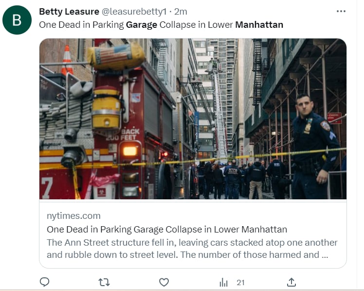 Colapso estacionamiento Manhattan: "Se sintió como un terremoto"