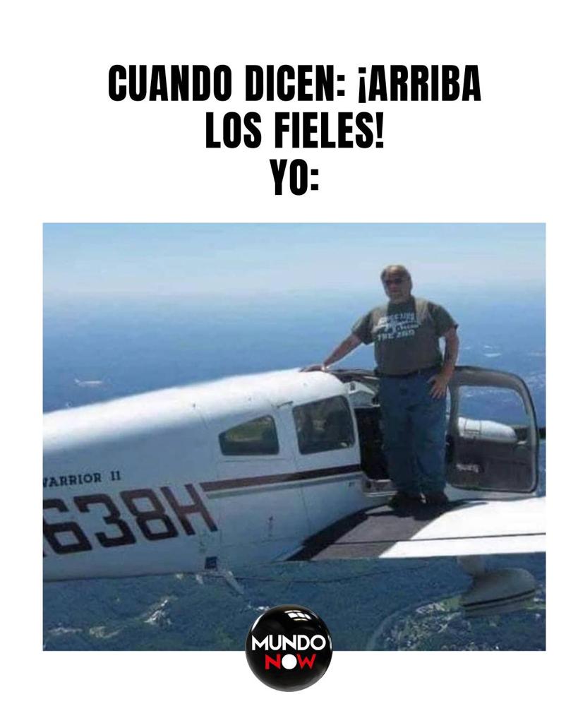 avioneta, arriba, fieles, memes, viral
