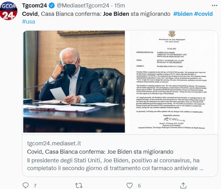 Joe Biden reporte salud: ¿Cuándo informó del contagio?