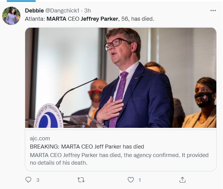Jeffrey Parker dies: "Your vision is fulfilled"