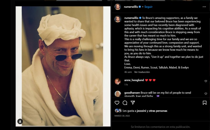 Bruce Willis frontotemporal dementia: The actor's wish?