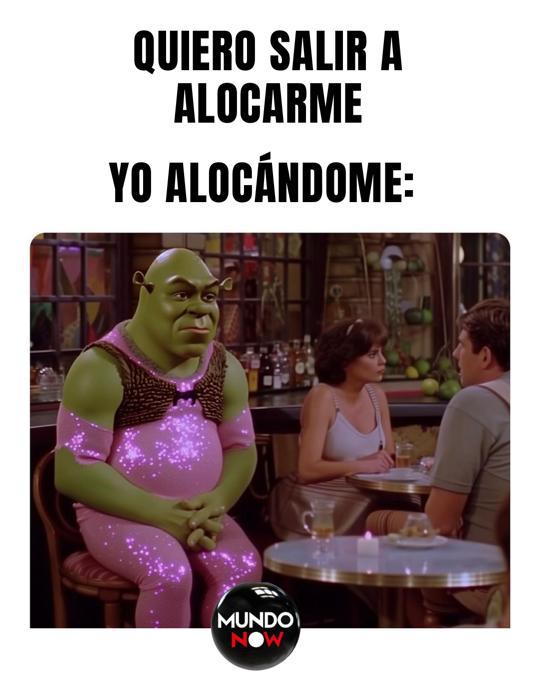 Shrek, vestido, salir, alocarme, fiesta