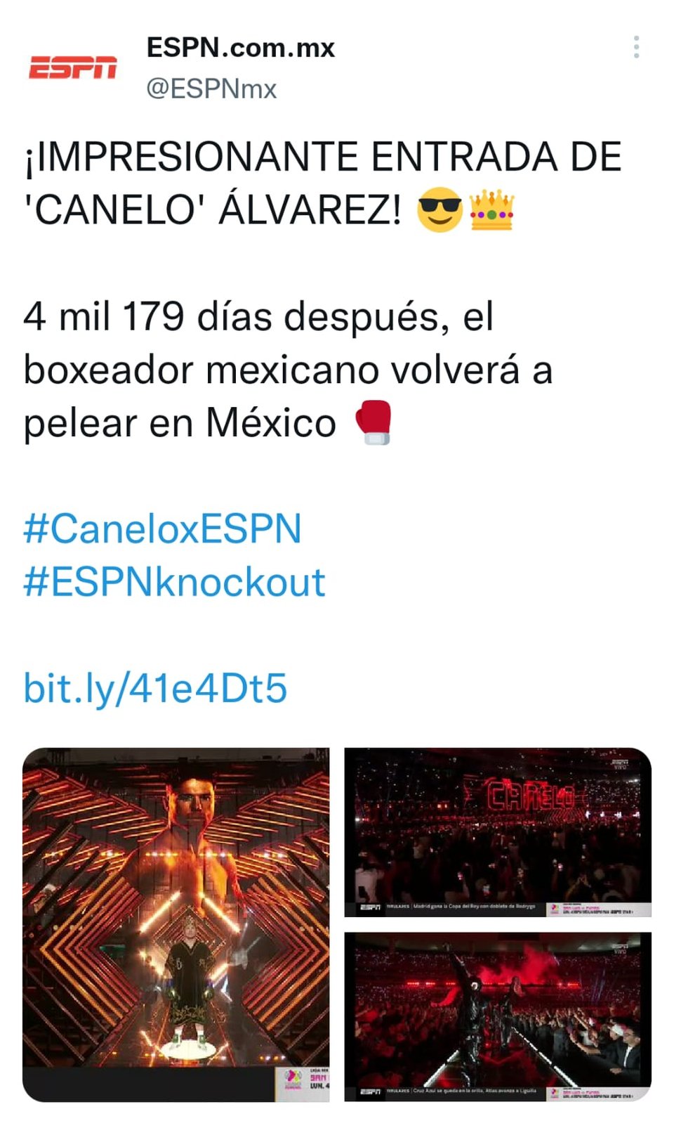 La entrada de los pugilistas al ring
