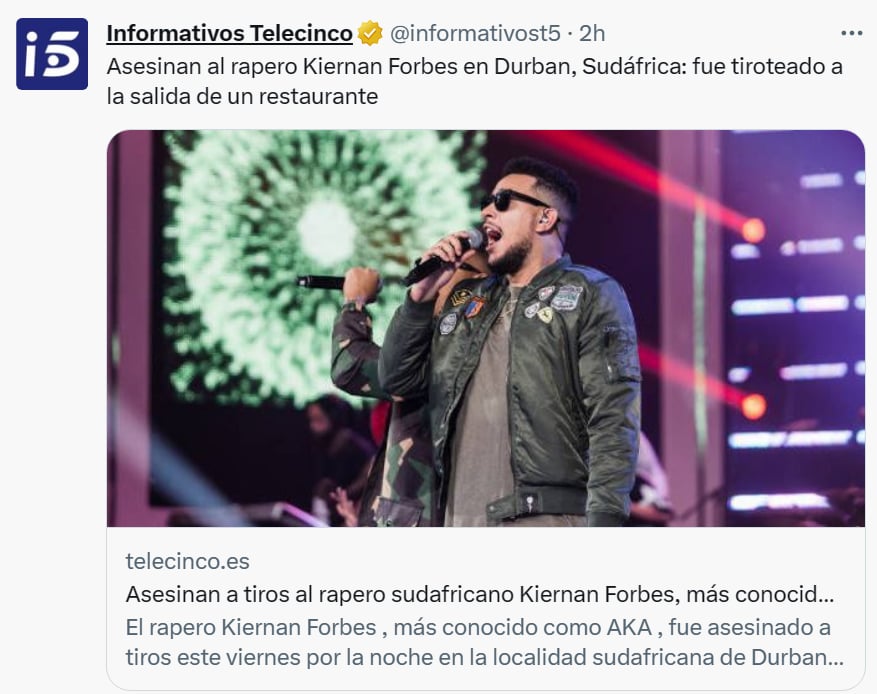 Asesinan rapero AKA