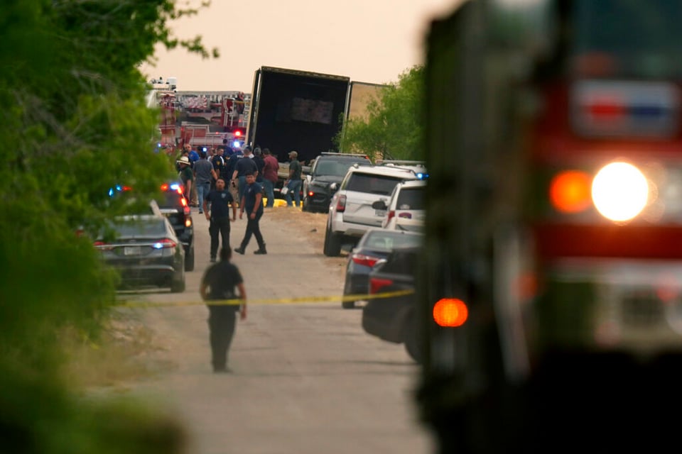 Esposa chofer tráiler migrantes
