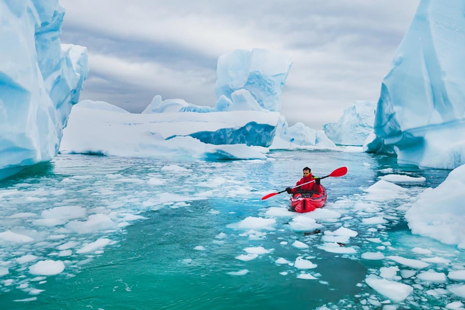 Tourism, Kayaking, Antarctica, Man, Travel