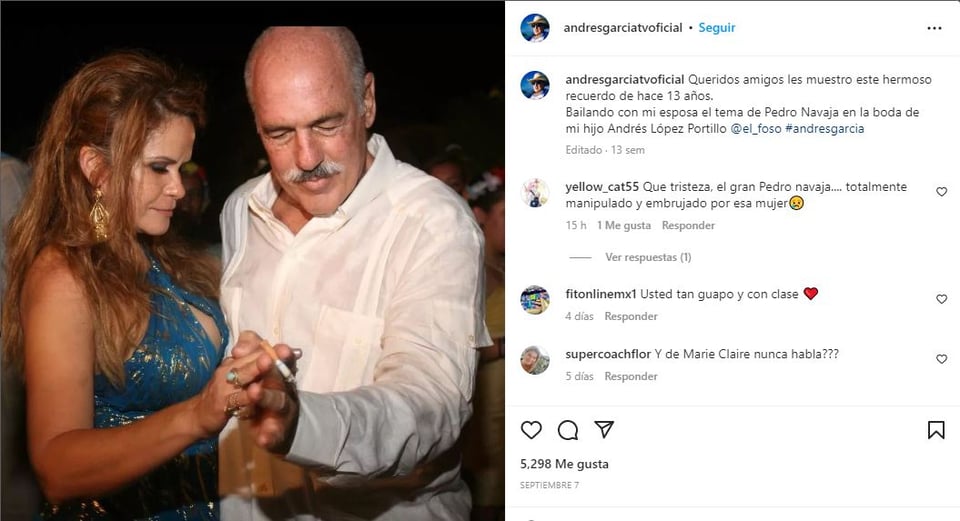 Andrés García and his wife Margarita Portillo.