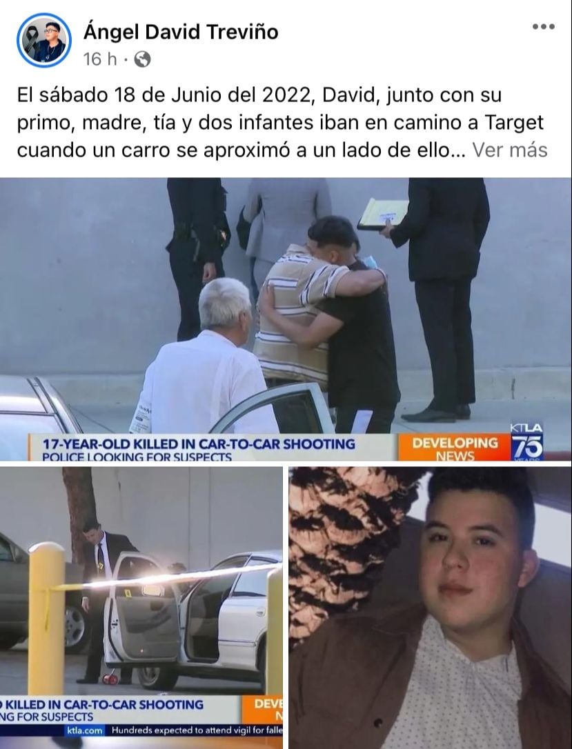 The young Mexican was with his family when they were attacked