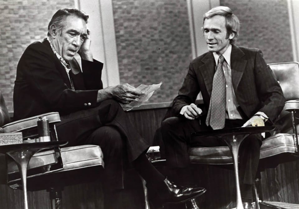 En "Codicia por vida," Anthony Quinn, Vincent van Gogh, Dick Cavett, espectáculo