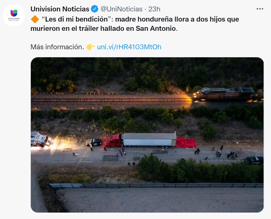 Tráiler migrantes San Antonio