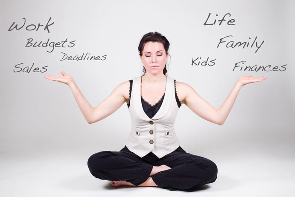 mujer, trabajo, familia, concepto, conciliación trabajo y familia