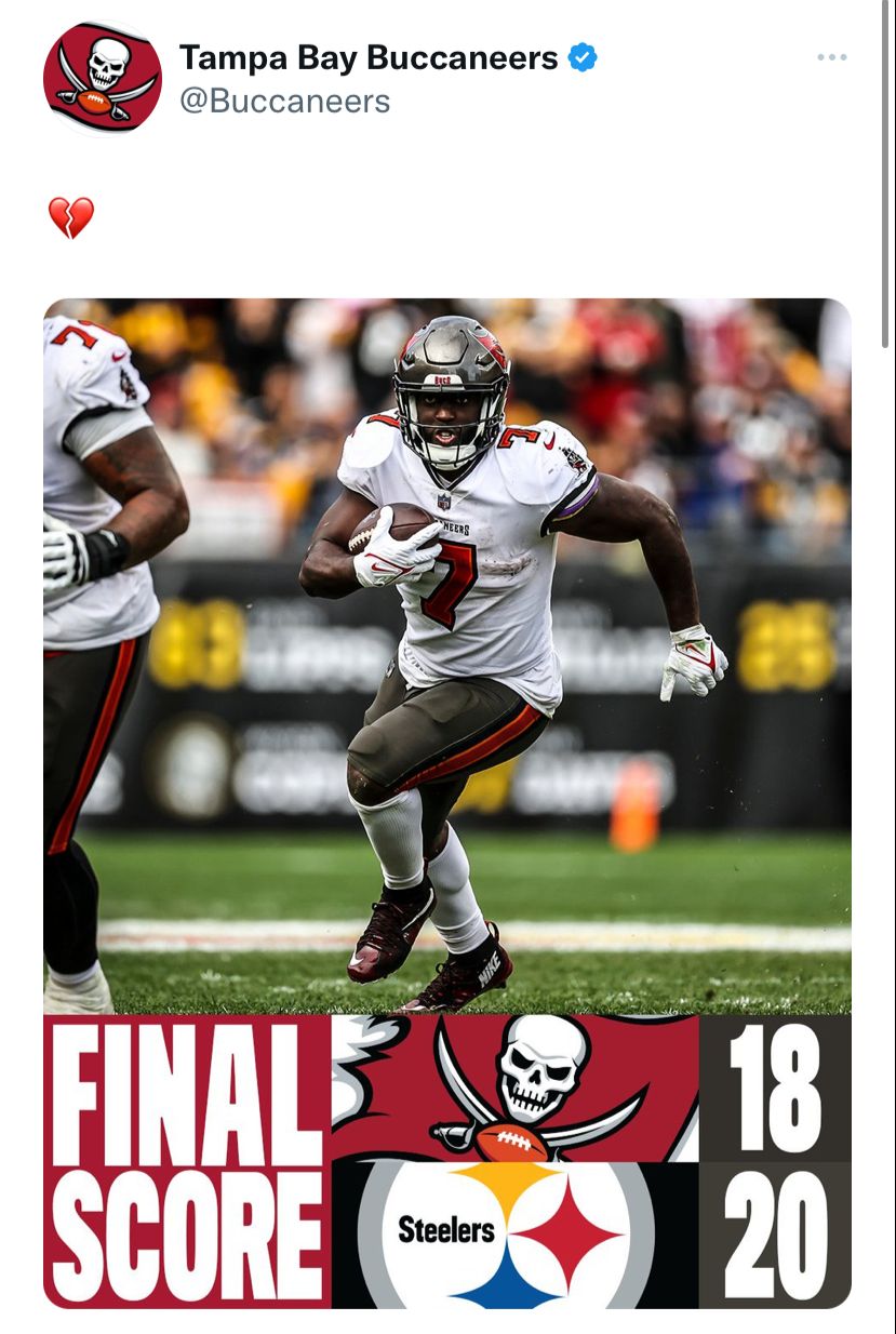 Buccaneers vs Steelers