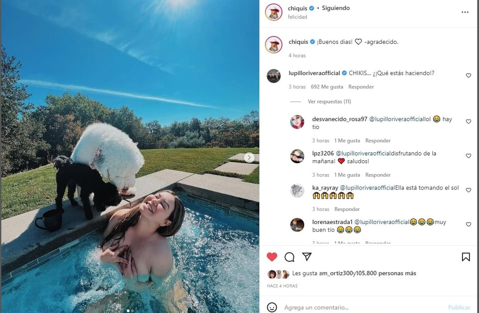 Chiquis Rivera pool attributes: Show your charms
