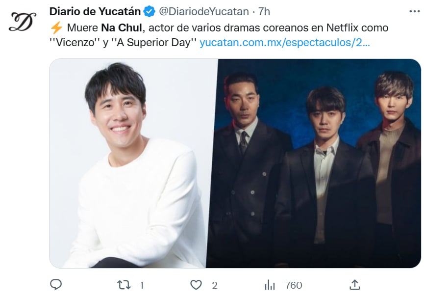 Muere actor Na Chul