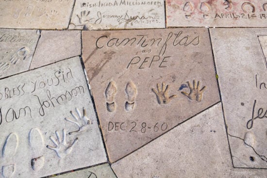 huellas de manos, Cantinflas, Hollywood, estrella, Teatro Chino
