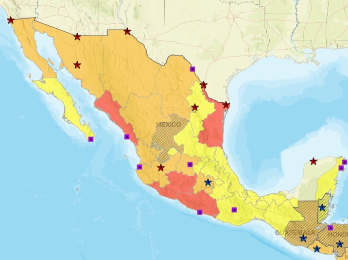 Sinaloa is at Level 4; officially a "Danger zone"