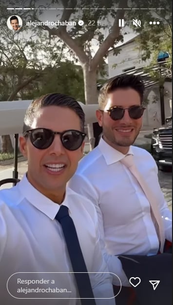 Alejandro Chabán compartió que su visita se debía a un enlace nupcial de su familia