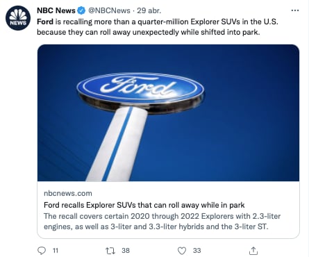 FORD RECALL