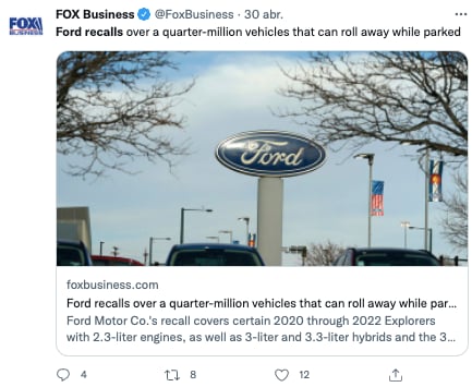 FORD RECALL