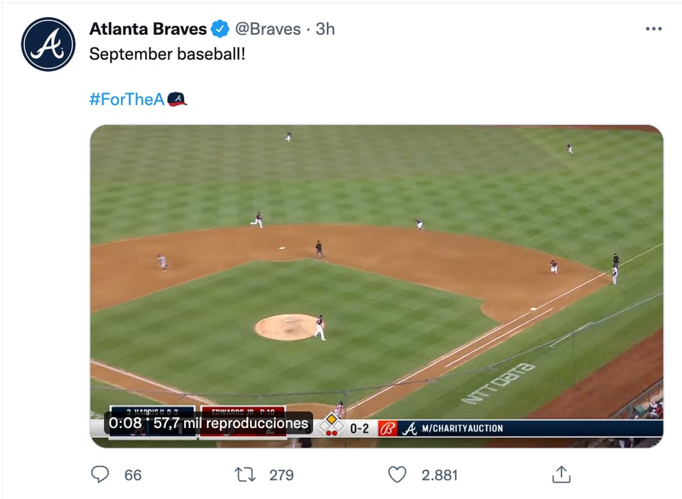 ¿Quiénes anotaron en el Atlanta Vs Nacionales?
