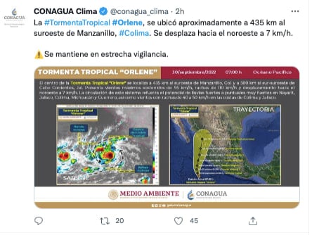 Alert for 9 states of Mexico