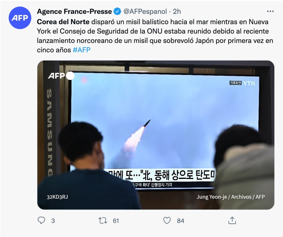 Condenan nuevo misil de Corea del Norte en el mar