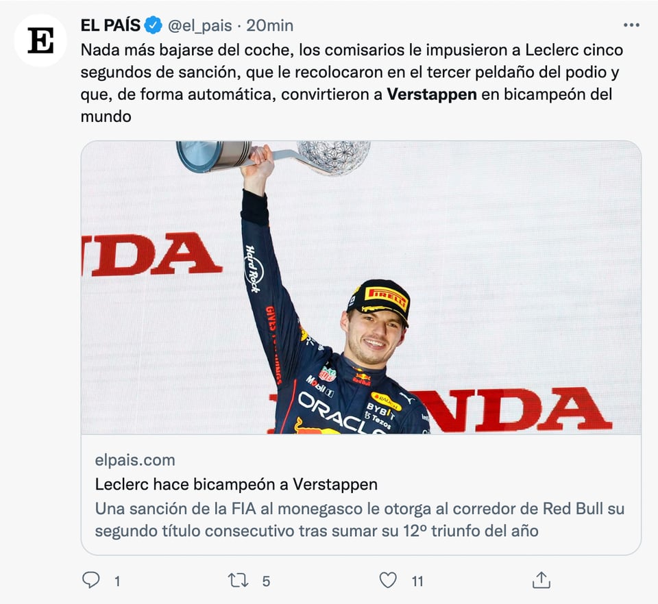 Verstappen se había disculpado por no obtener el campeonato