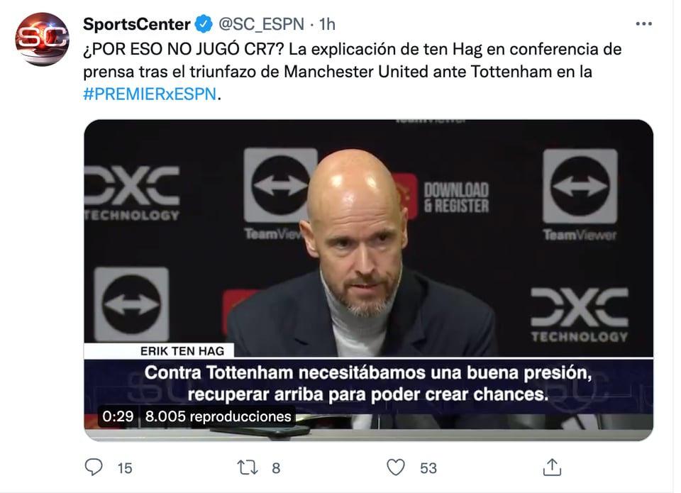 Cristiano causó conmoción