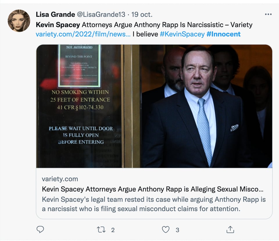 Kevin Spacey se declaró inocente