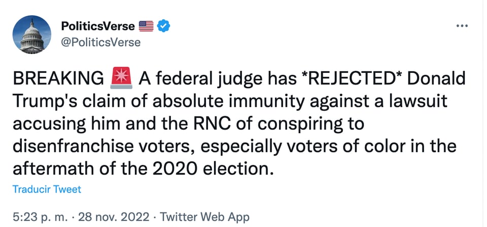 They sue Trump for actions he committed as a candidate