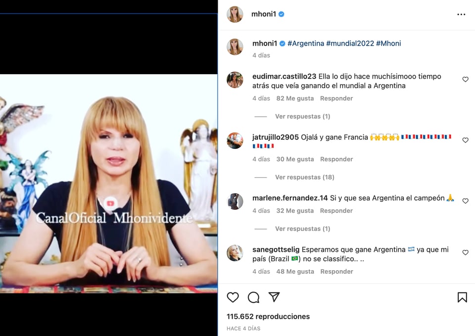 Predicción cumplida de Mhoni Vidente