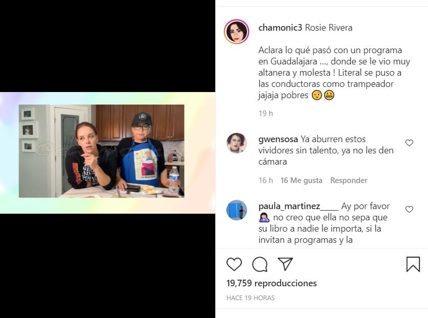 Rosie Rivera 'pulls out her nails' for her niece Chiquis Rivera, although she does not currently speak to him