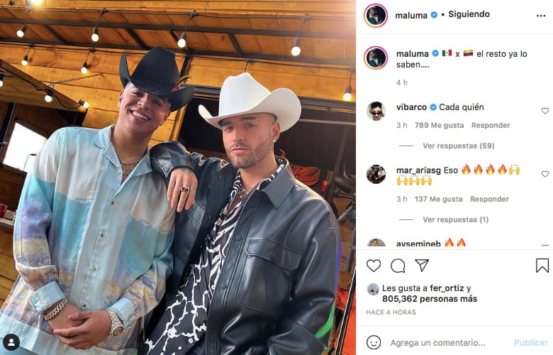 Suspicious photo Maluma and Eduin Caz from Grupo Firme