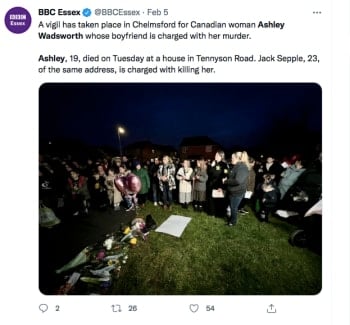 Memorial after murder