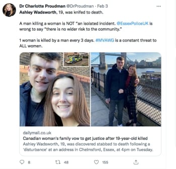 Ashley Wadsworth's boyfriend killed her