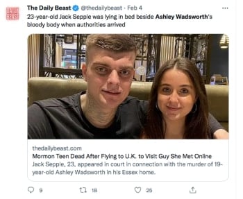 Ashley's boyfriend killed her