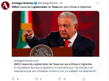 AMLO warns Greg Abbott