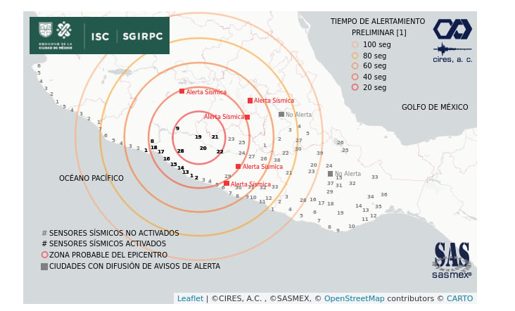 Sismo en México