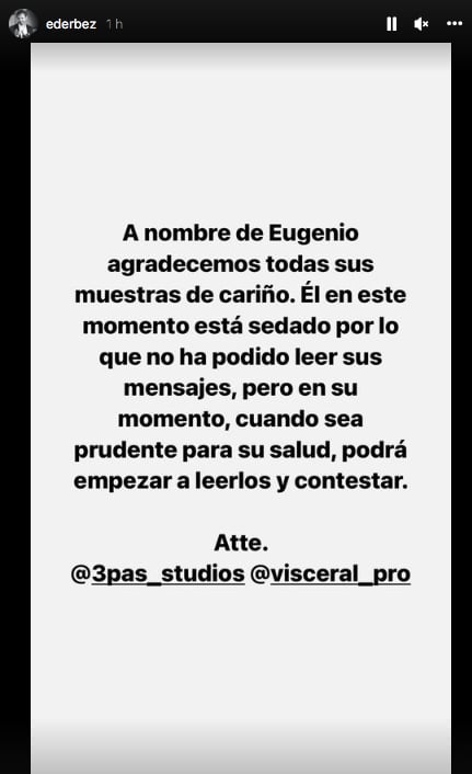 Mensaje del actor