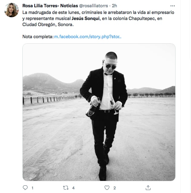 Jesus Sonqui was killed by drug traffickers