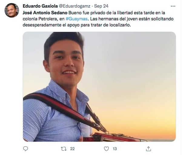 Jose Antonio Cedano Bueno dies