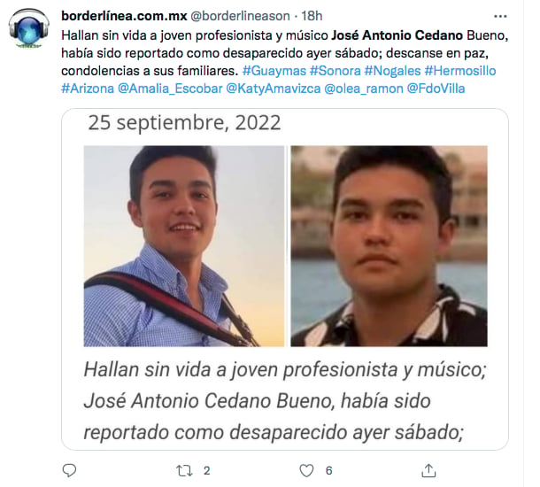 José Antonio Cedano Bueno is found dead
