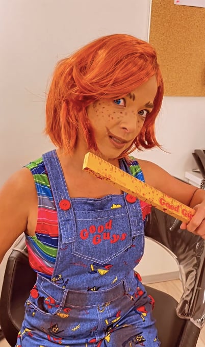 Se disfrazó de Chucky