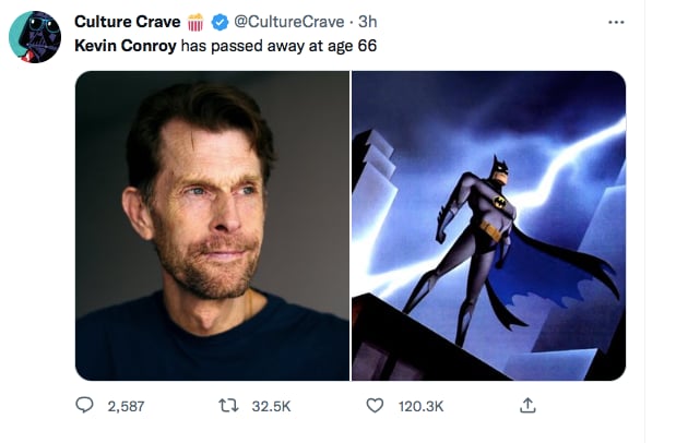La voz de Batman falleció