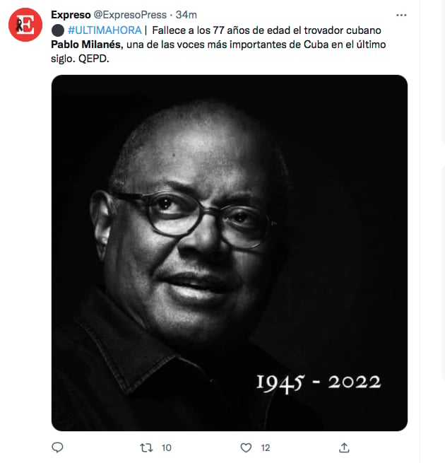 Pablo Milanés muere a los 77 años