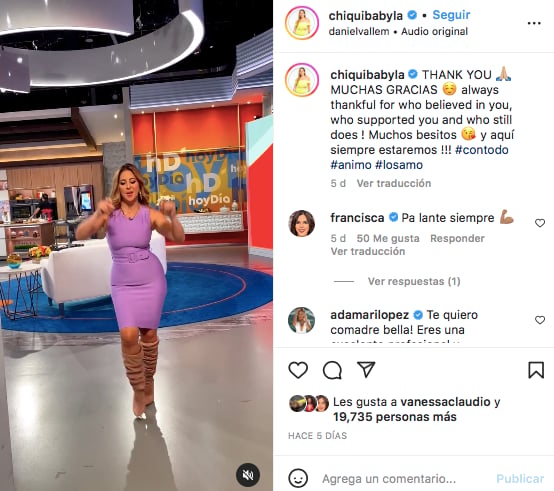 Chiquibaby despedida de Telemundo