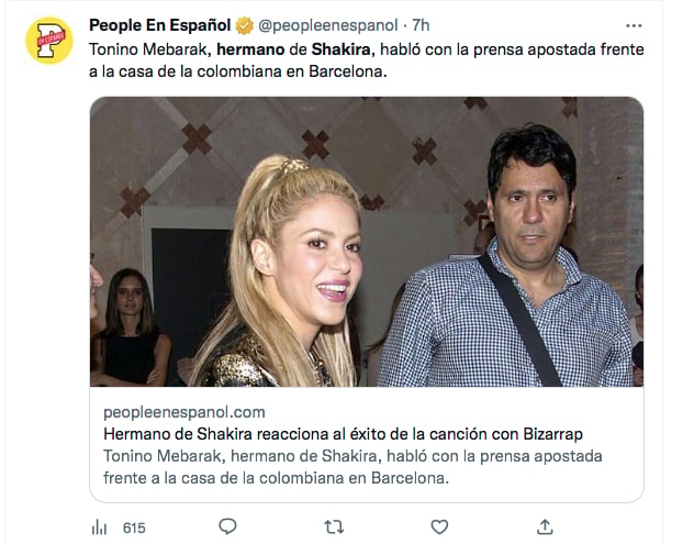 Shakira's brother thinks