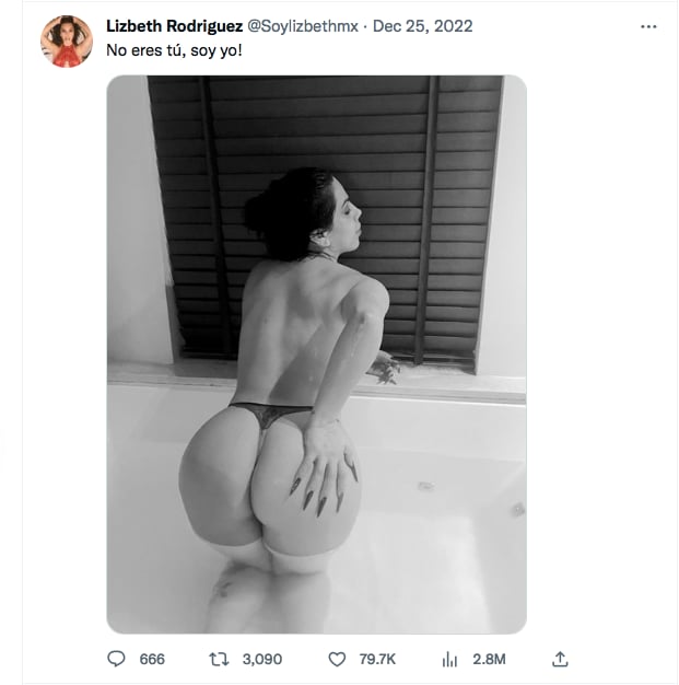 the butt exposed